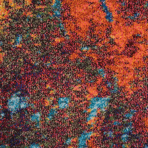 2' X 4' Atlantic Abstract Power Loom Non Skid Area Rug